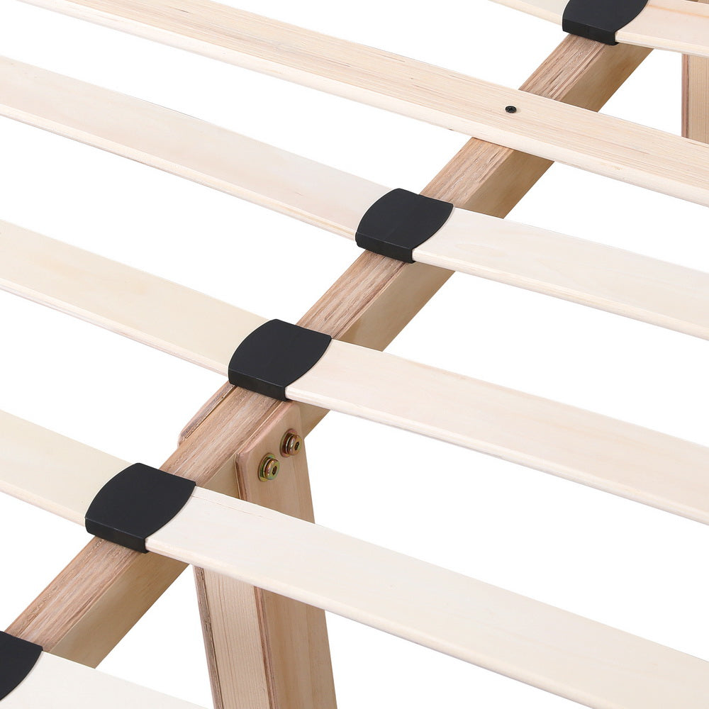 Artiss Bed Frame Double Size Beige ZORA-Furniture > Bedroom-PEROZ Accessories