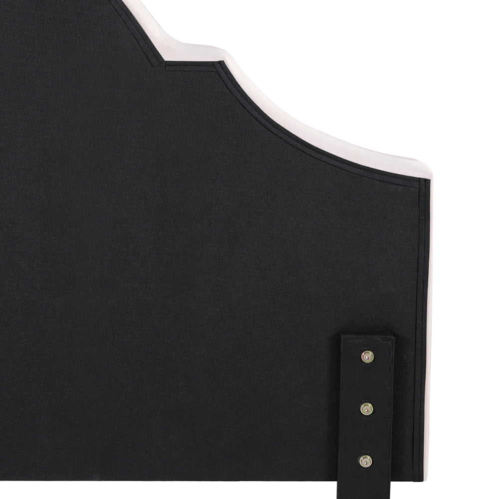 Artiss Bed Frame Bed Head Headboard Queen Velvet IRIS Beige-Furniture > Bedroom > Headboards-PEROZ Accessories
