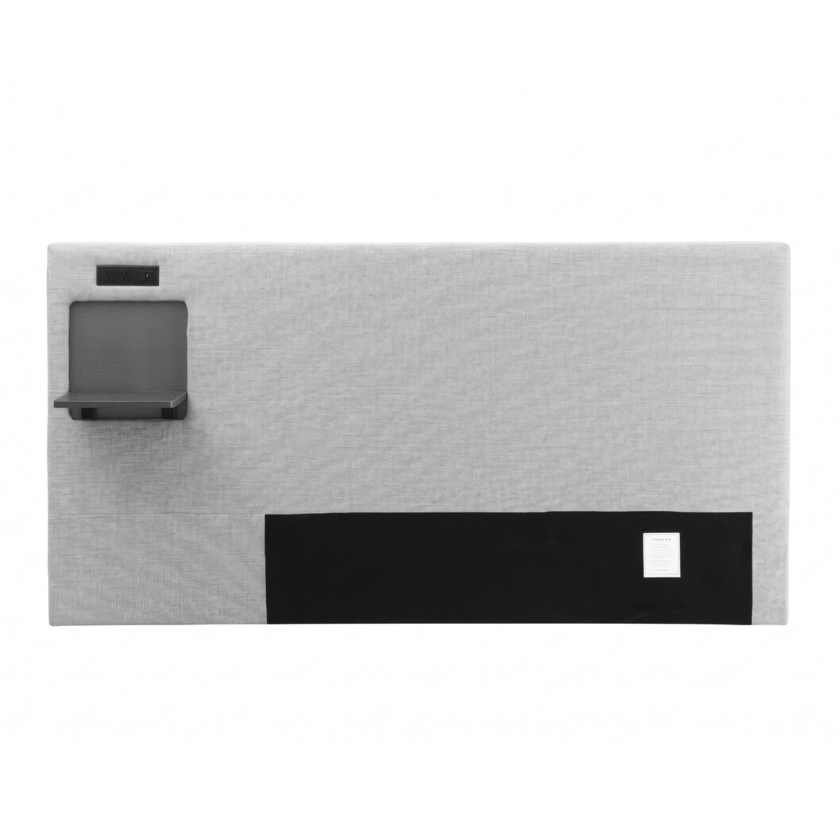 Artiss Queen Headboard Upholstered Foldable Table Charging Station Grey-Furniture > Bedroom > Headboards-PEROZ Accessories