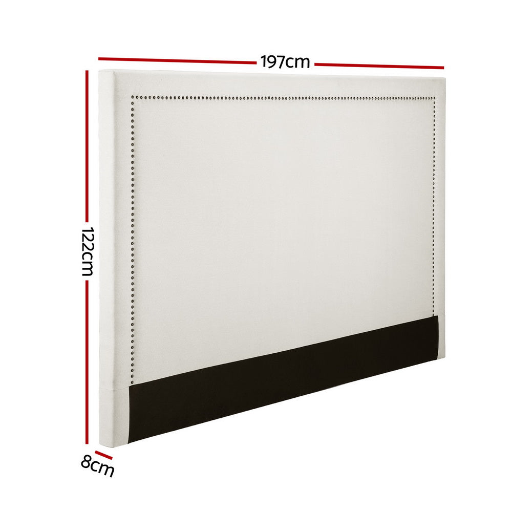 Artiss Bed Head King Size Fabric - RIVE Beige-Home & Garden > Bedding-PEROZ Accessories