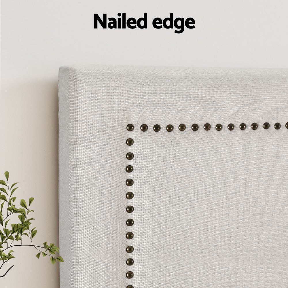 Artiss Bed Head King Size Fabric - RIVE Beige-Home & Garden > Bedding-PEROZ Accessories