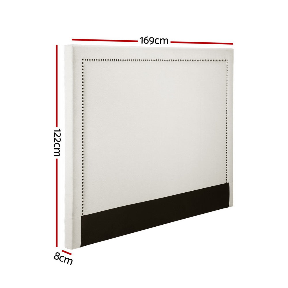 Artiss Bed Head Queen Size Fabric - RIVE Beige-Home & Garden > Bedding-PEROZ Accessories