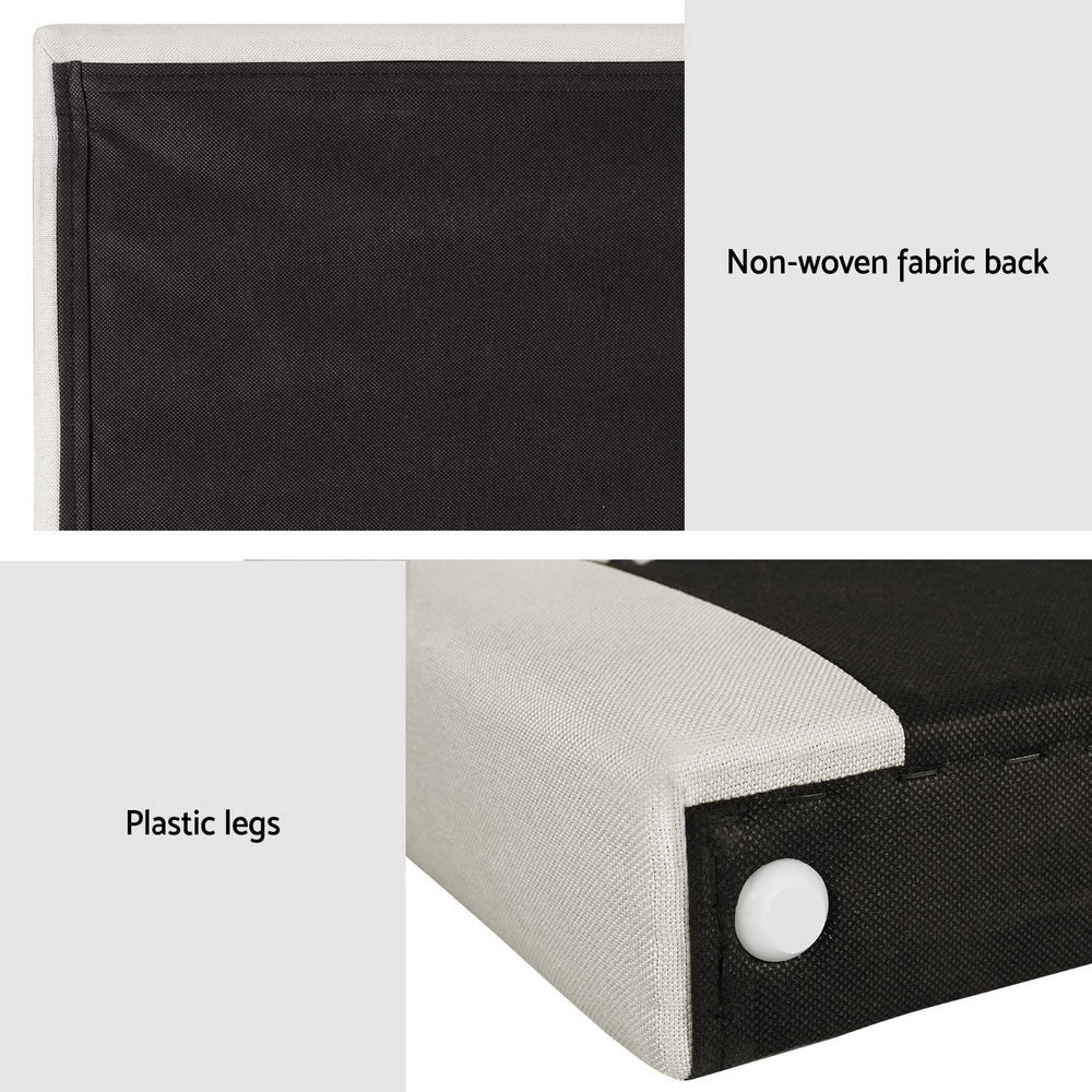 Artiss Bed Head Queen Size Fabric - RIVE Beige-Home & Garden > Bedding-PEROZ Accessories