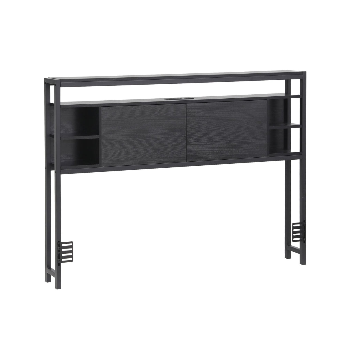 Artiss Bed Headboard Queen Storage Bedhead Charging Station Black-Furniture > Bedroom > Headboards-PEROZ Accessories