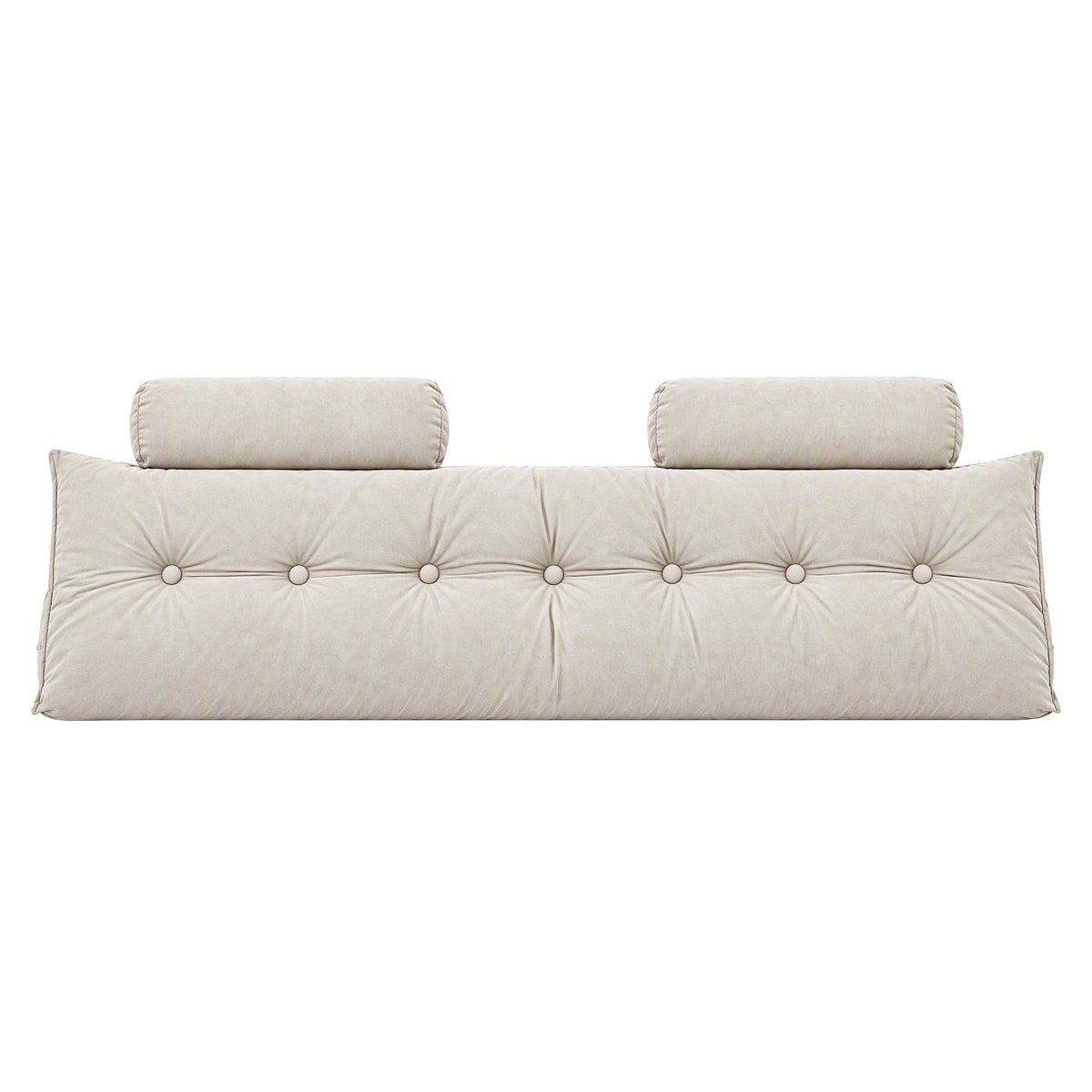 Artiss Headboard Pillow King Wedge Backrest Triangular with 2 Cushions Beige-Furniture > Bedroom > Headboards-PEROZ Accessories