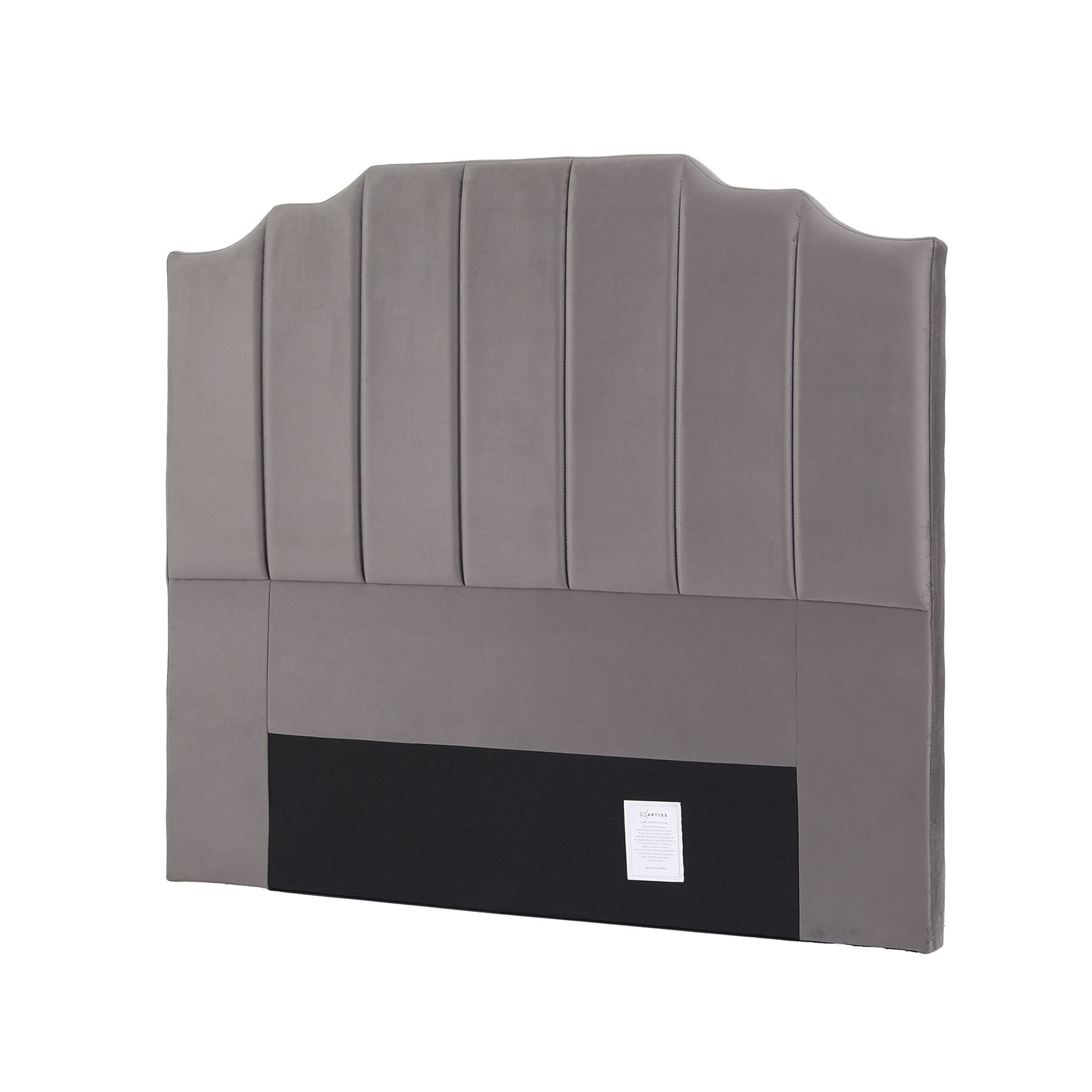 Artiss Bed Head Headboard Double Velvet 138CM - Grey-Furniture > Bedroom > Headboards-PEROZ Accessories