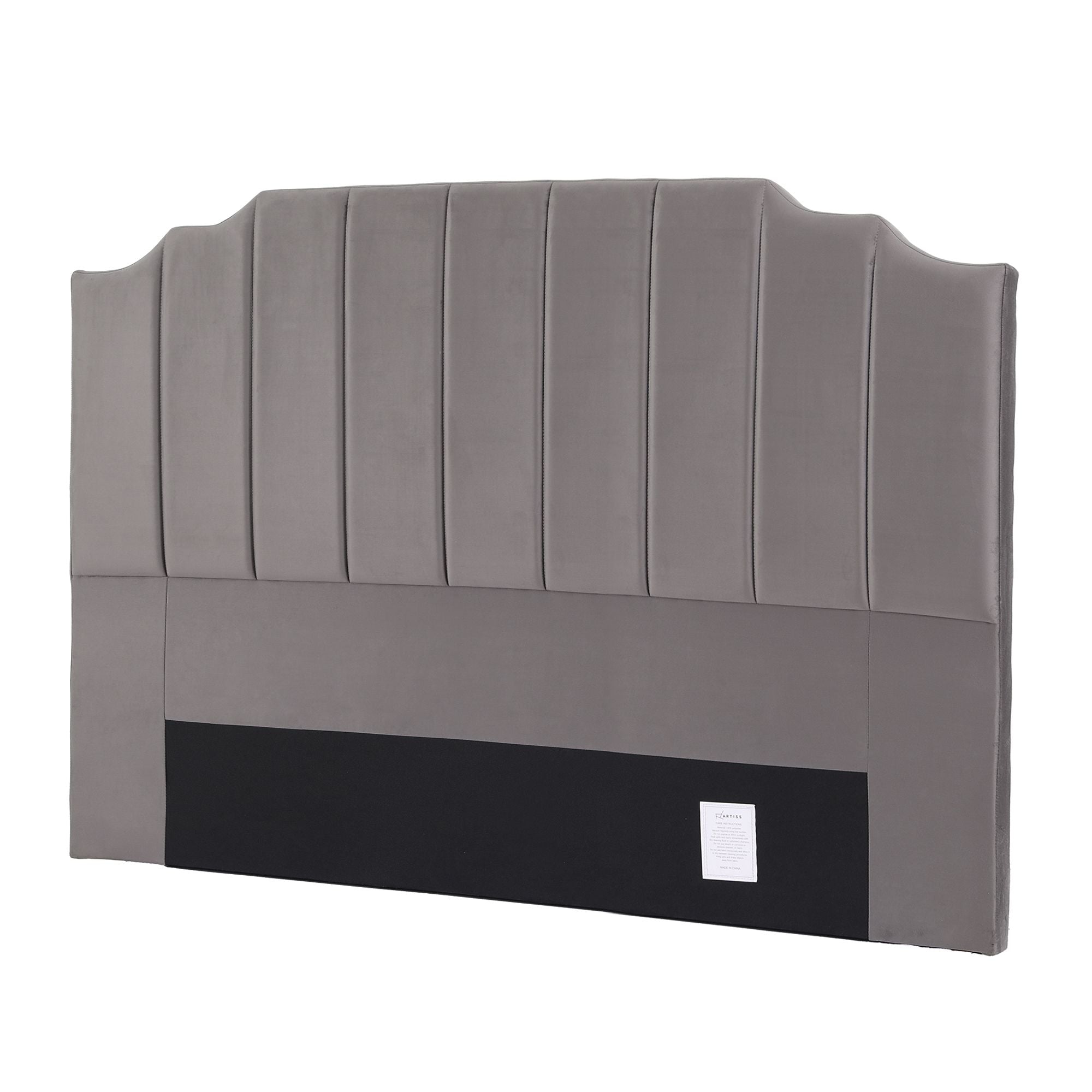 Artiss Bed Head Headboard King Velvet 183CM - Grey-Furniture > Bedroom > Headboards-PEROZ Accessories