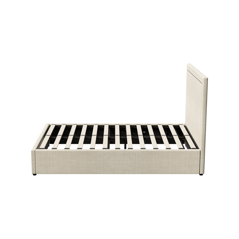 Oikiture Bed Frame Queen Size Gas Lift Base Storage ADI-Bed Frame-PEROZ Accessories
