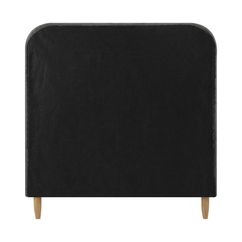 Oikiture Bed Frame Single Size Fabric Grey BOB-Bed Frame-PEROZ Accessories