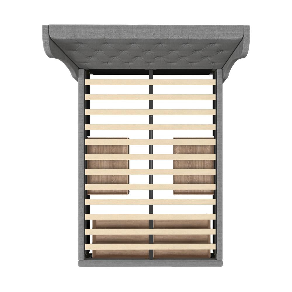 Oikiture Bed Frame Double Size Frames with 4 Storage Drawers Collection-Bed Frames-PEROZ Accessories