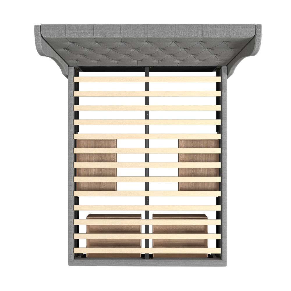 Oikiture Bed Frame Queen Size Frames with 4 Storage Drawers-Bed Frames-PEROZ Accessories