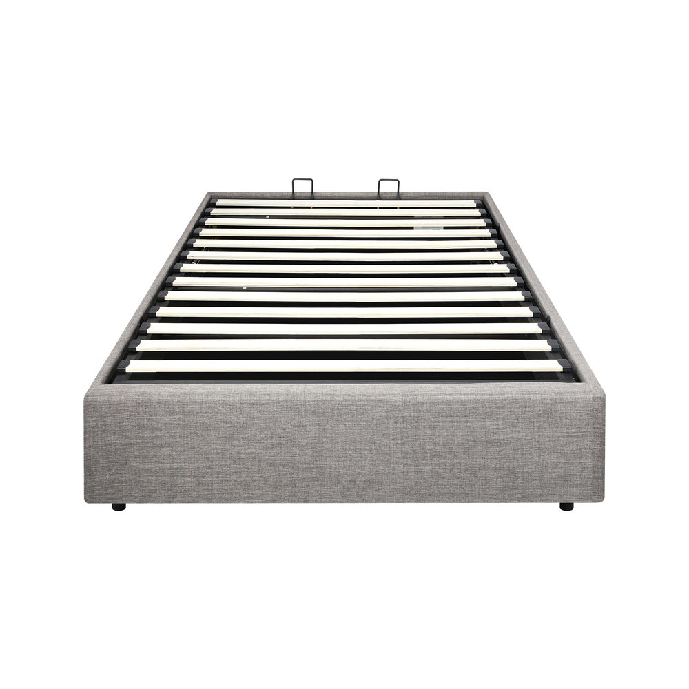 Oikiture Bed Frame Single Size Gas Lift Base With Storage-Bed Frame-PEROZ Accessories