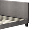 Oikiture Bed Frame Double Size Mattress Base Platform Wooden Slats Grey Fabric-Bed Frames-PEROZ Accessories