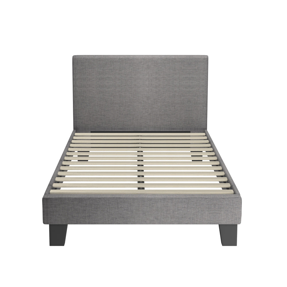 Oikiture Bed Frame King Single Size Mattress Base Platform Wooden Slats Fabric-Bed Frames-PEROZ Accessories