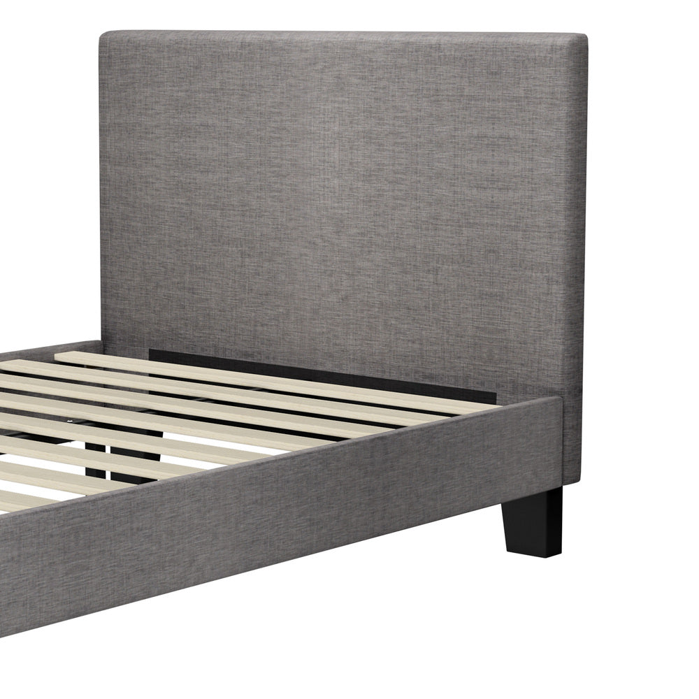 Oikiture Bed Frame King Single Size Mattress Base Platform Wooden Slats Fabric-Bed Frames-PEROZ Accessories
