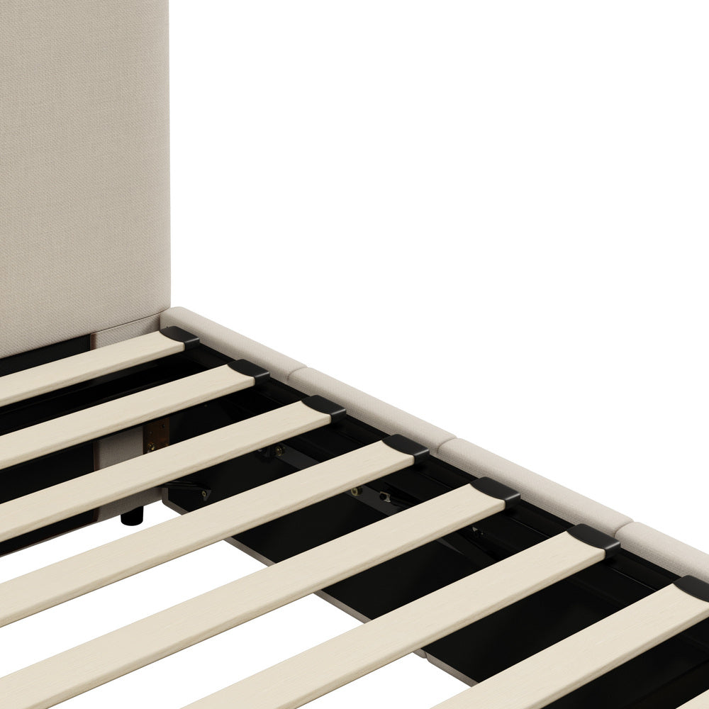 Oikiture Bed Frame Double Size Gas Lift Storage Base VISH-Bed Frame-PEROZ Accessories