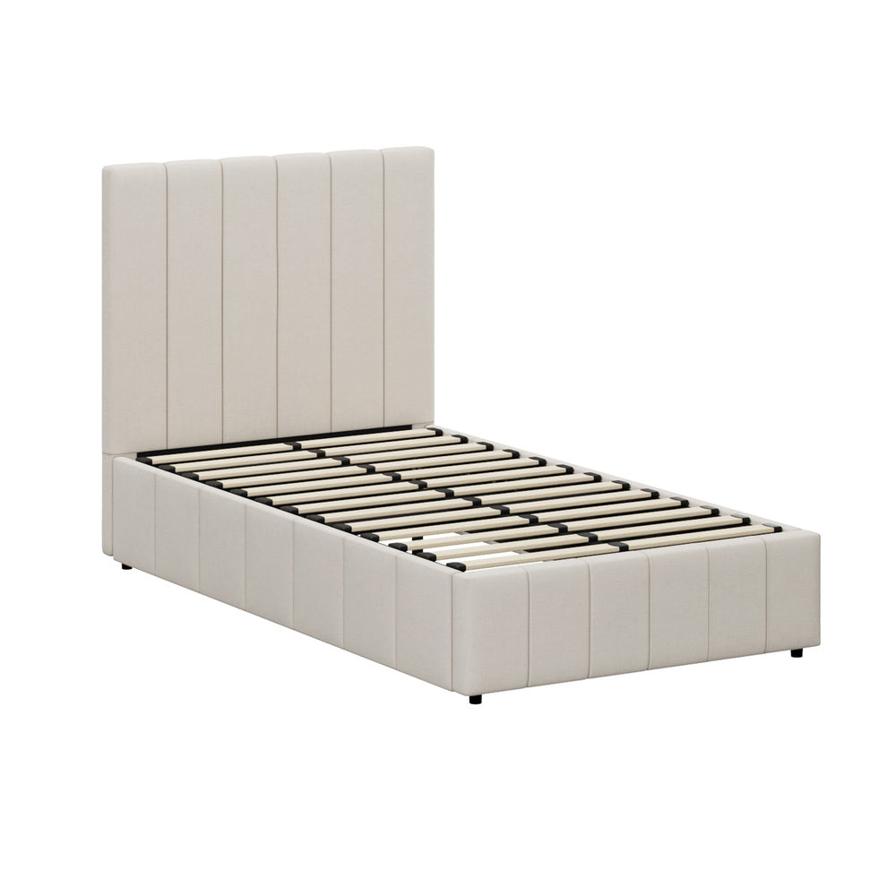 Oikiture Bed Frame King Single Gas Lift Storage Base VISH-Bed Frame-PEROZ Accessories