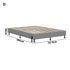 Oikiture Bed Frame Double Size Bed Base Platform Grey-Bed Frames-PEROZ Accessories