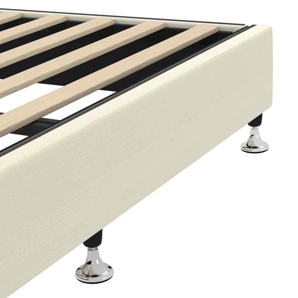 Oikiture Bed Frame King Size Bed Base Platform Beige-Bed Frames-PEROZ Accessories