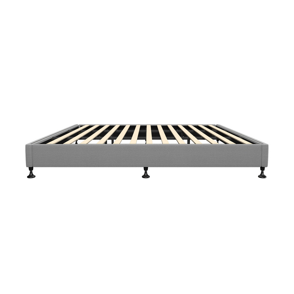 Oikiture Bed Frame King Size Bed Base Platform Grey-Bed Frames-PEROZ Accessories
