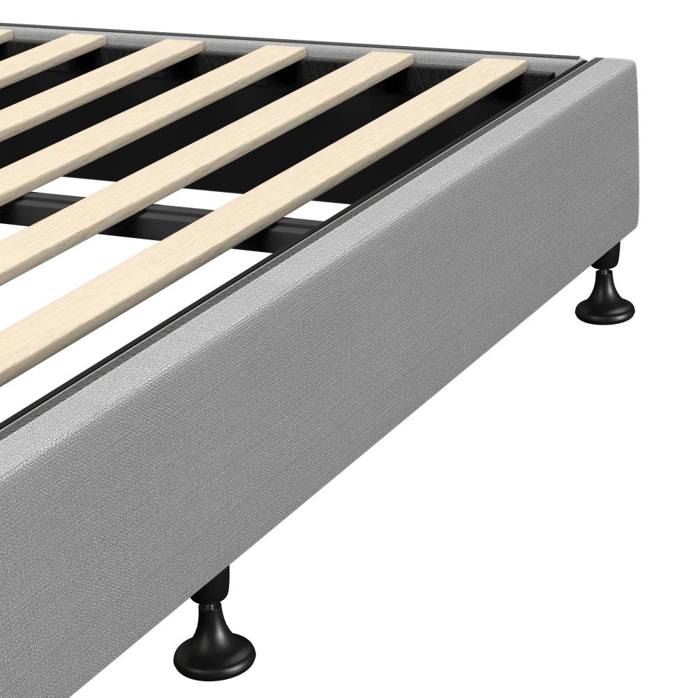 Oikiture Bed Frame Single Size Bed Base Platform Grey-Bed Frames-PEROZ Accessories