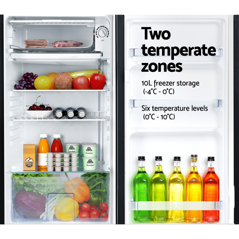 Devanti 95L Bar Fridge Black-Appliances > Kitchen Appliances-PEROZ Accessories