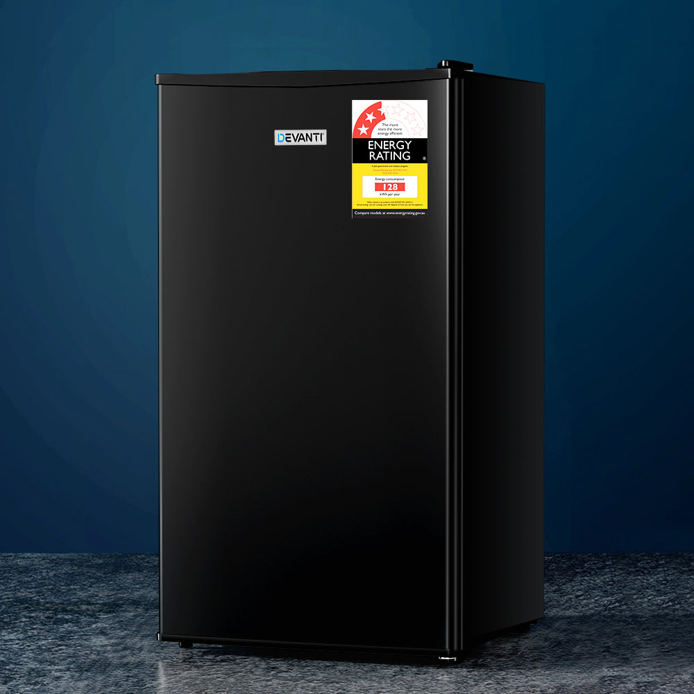 Devanti 95L Bar Fridge Black-Appliances > Kitchen Appliances-PEROZ Accessories