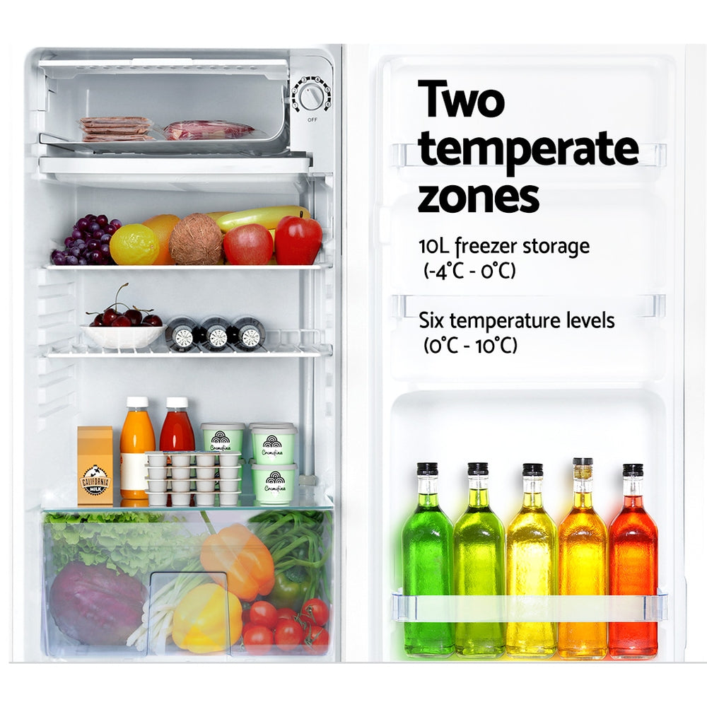 Devanti 95L Bar Fridge White-Appliances > Kitchen Appliances-PEROZ Accessories