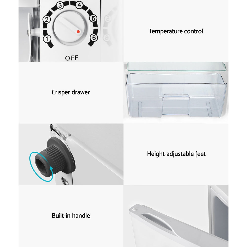 Devanti 95L Bar Fridge White-Appliances > Kitchen Appliances-PEROZ Accessories