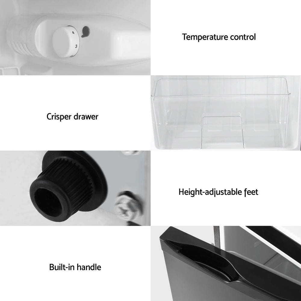 Devanti 80L Bar Fridge Mini Freezer Refrigerator Black-Appliances > Fridges & Freezers > Fridges-PEROZ Accessories