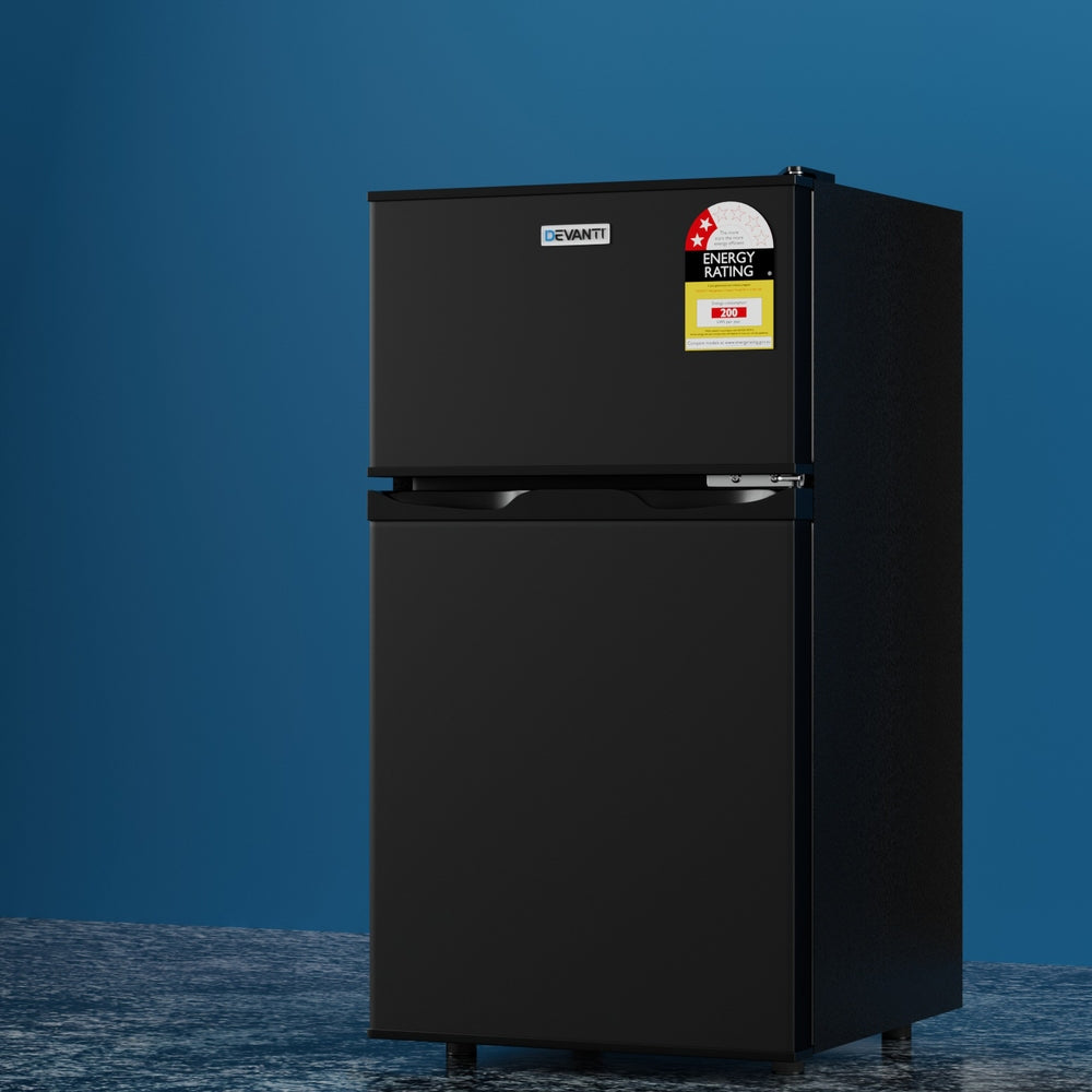 Devanti 80L Bar Fridge Mini Freezer Refrigerator Black-Appliances > Fridges & Freezers > Fridges-PEROZ Accessories