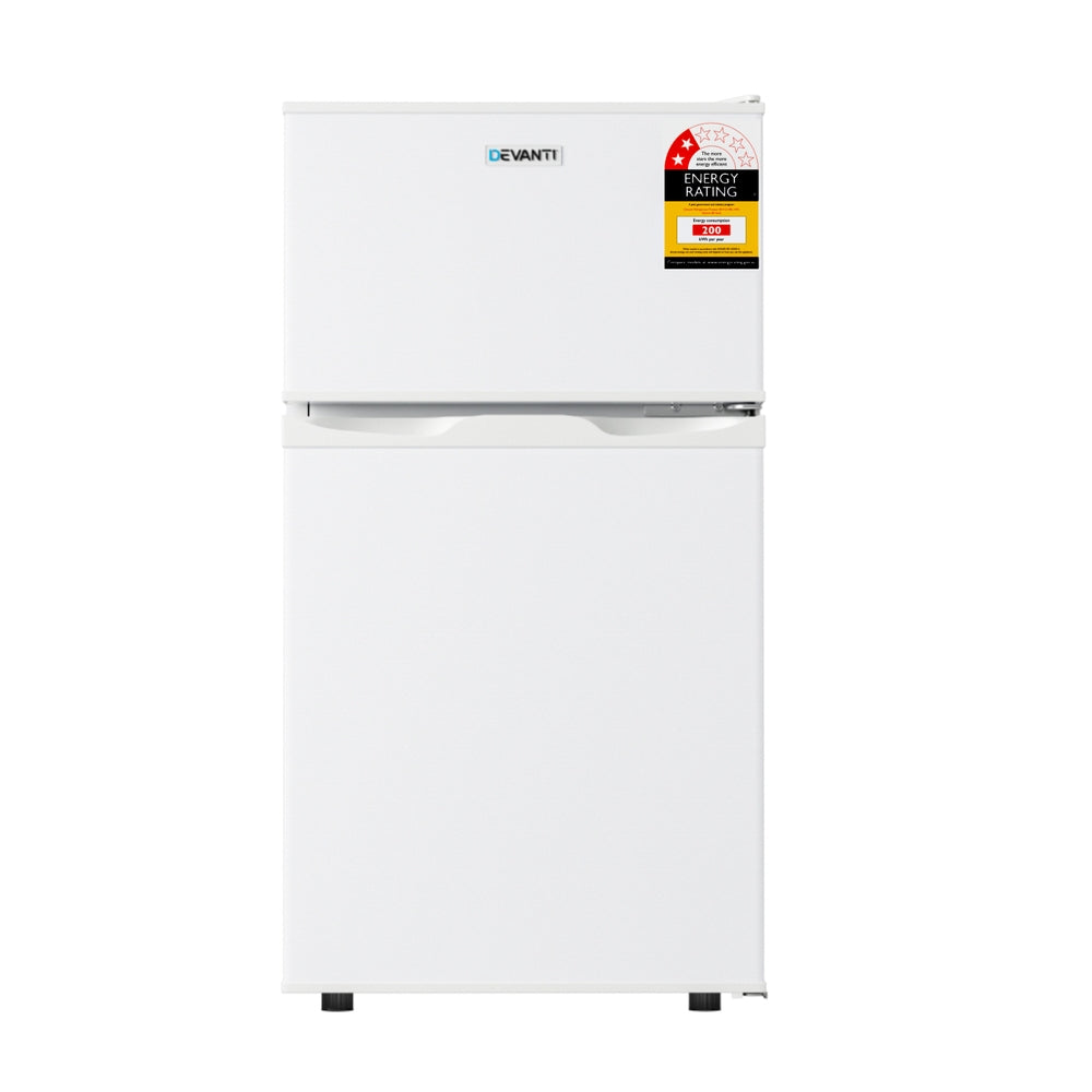 Devanti 80L Bar Fridge Mini Freezer Refrigerator White-Appliances > Fridges & Freezers > Fridges-PEROZ Accessories