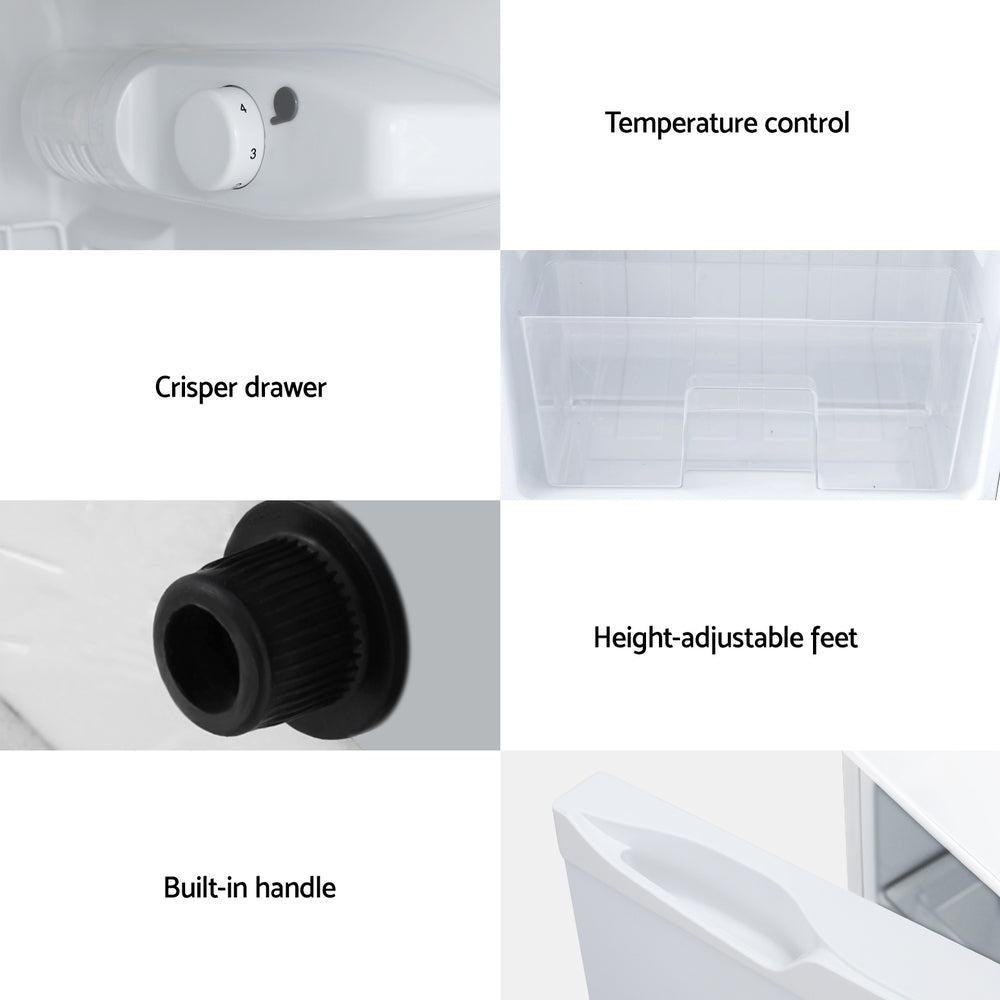 Devanti 80L Bar Fridge Mini Freezer Refrigerator White-Appliances > Fridges & Freezers > Fridges-PEROZ Accessories