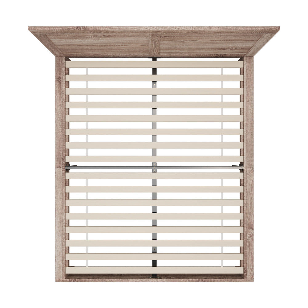 Oikiture Wooden Bed Frame King Size Contemporary Light Oak-Wooden Bed Frame-PEROZ Accessories