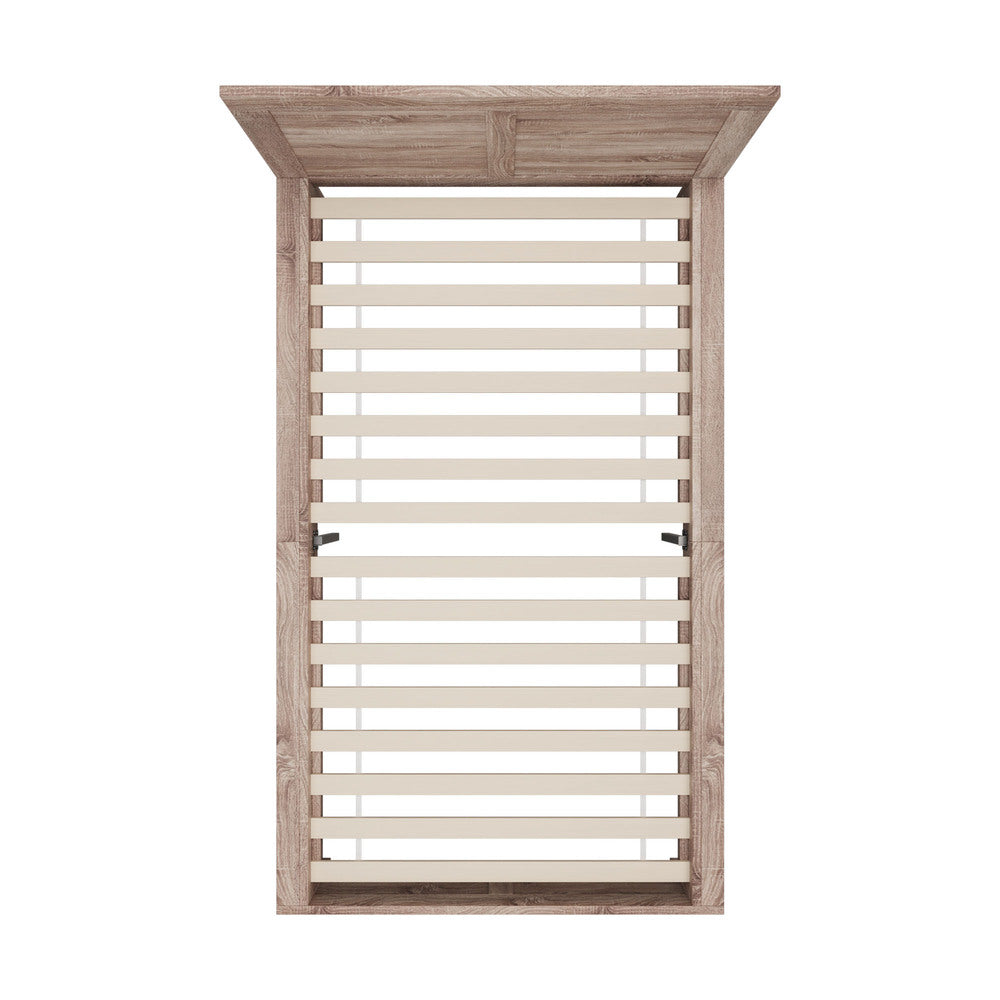 Oikiture Wooden Bed Frame King Single Contemporary Light Oak-Wooden Bed Frame-PEROZ Accessories