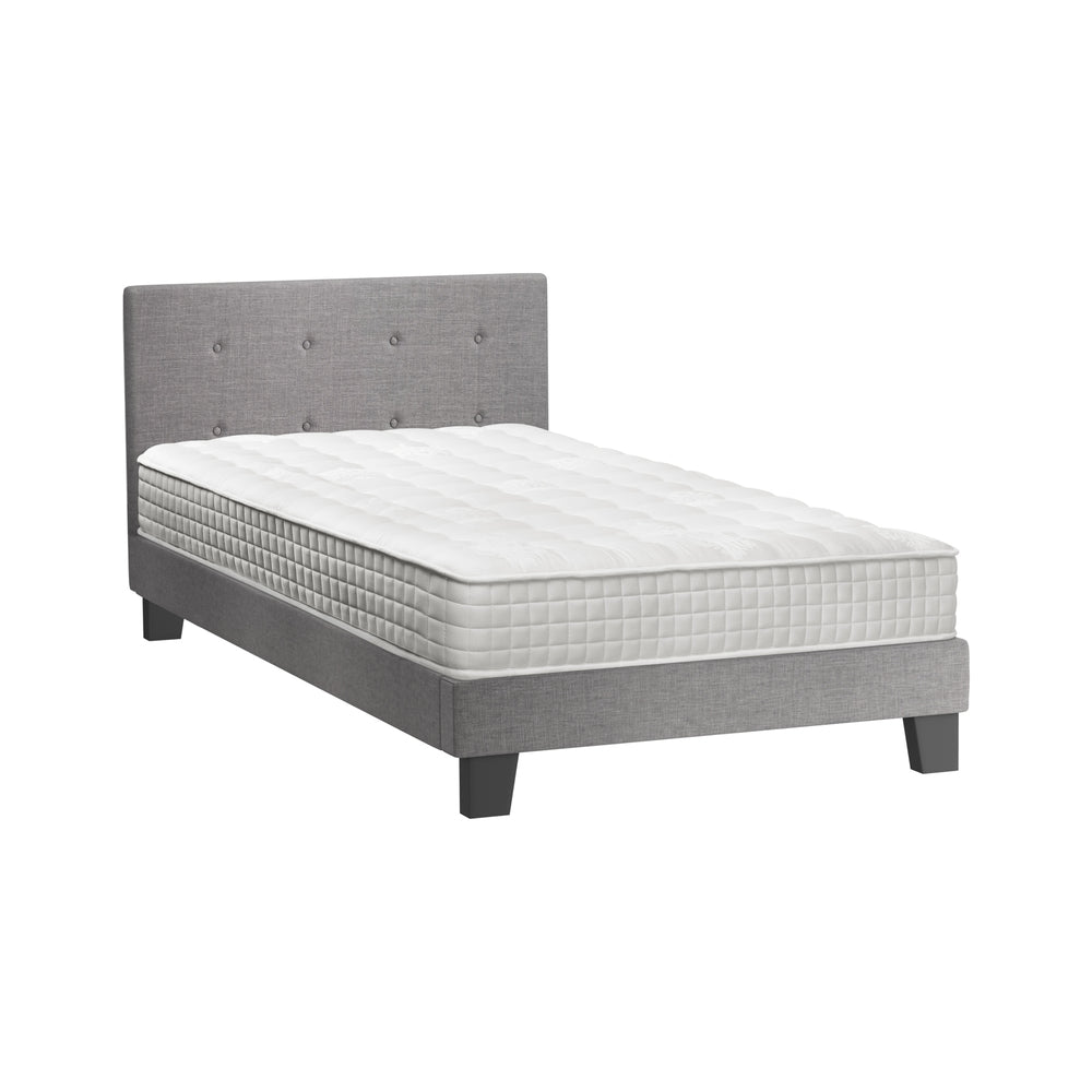 Oikiture Bed Frame King Single Size Wooden Beds with Mattress Grey-Bed Frame-PEROZ Accessories