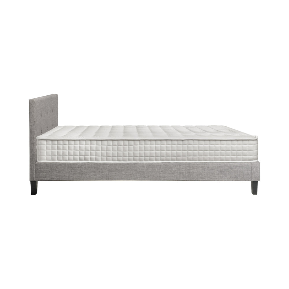 Oikiture Bed Frame Single Size Wooden Platform Beds with Mattress Grey-Bed Frame-PEROZ Accessories