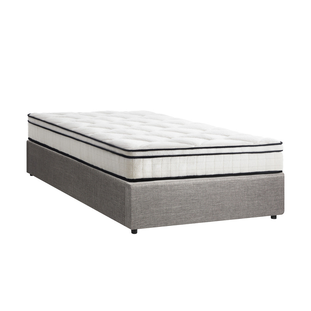 Oikiture Bed Frame King Single Size Storage Platform with Mattress-Bed Frame-PEROZ Accessories