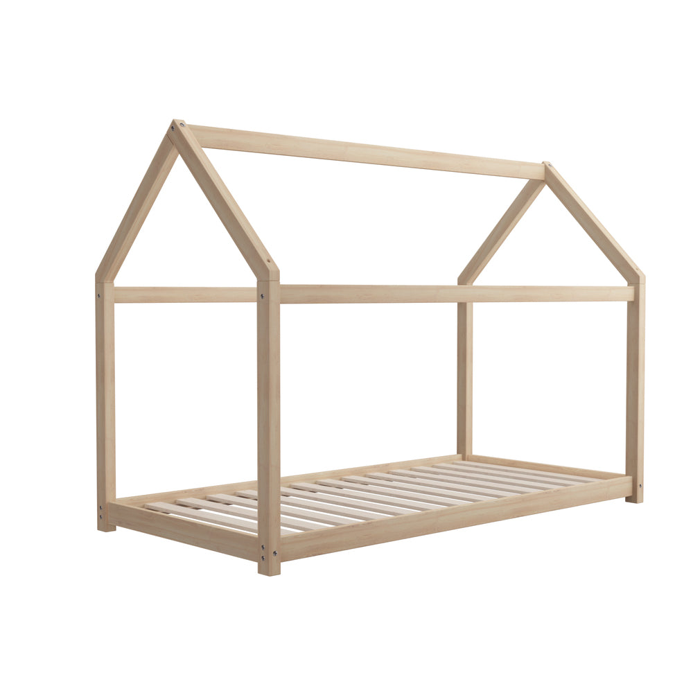 Oikiture Wooden Bed Frame Single Wood Mattress Base Pine Timber Platform-Bed Frames-PEROZ Accessories