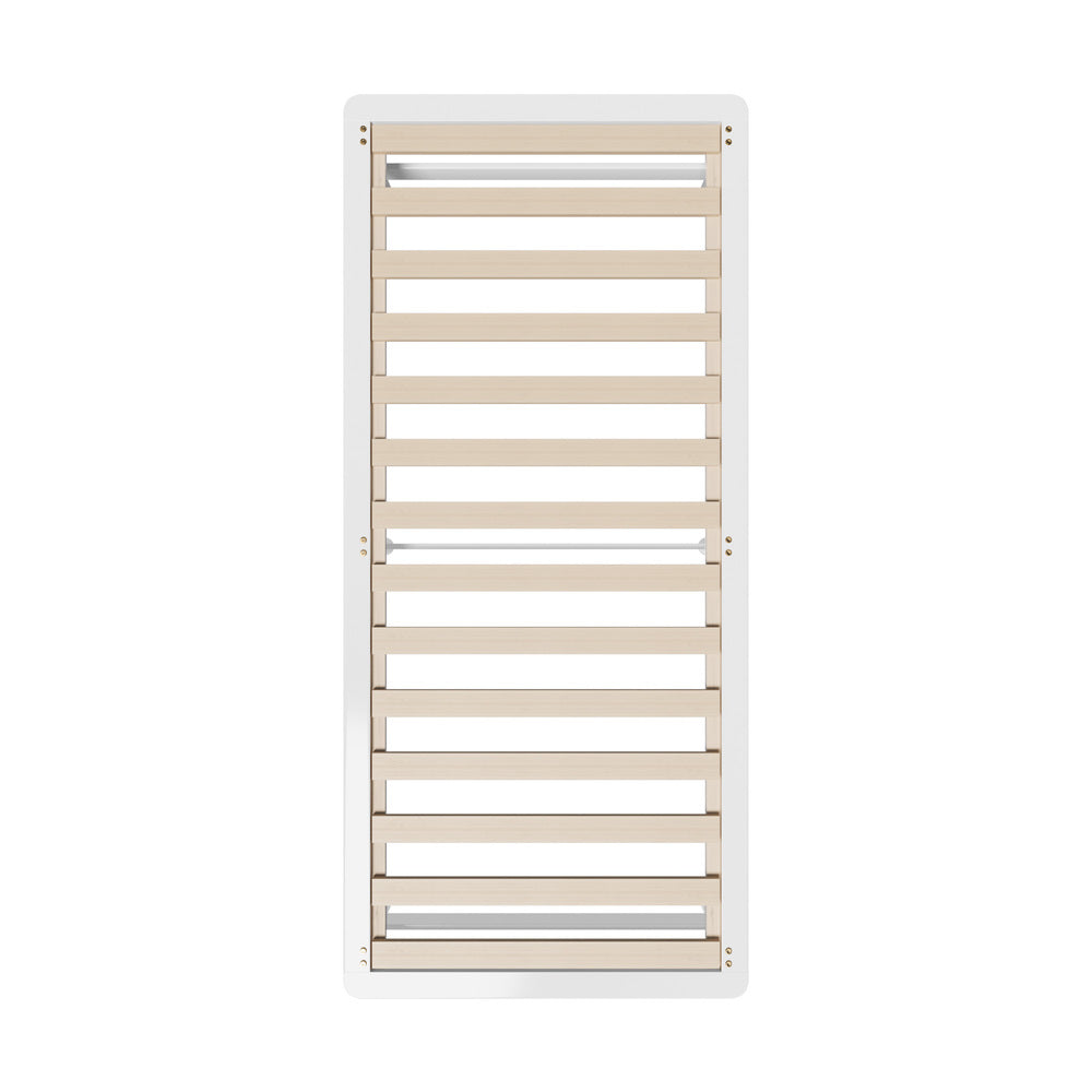 Oikiture Wooden Bed Frame Single Size Solid Pine Timber White-Wooden Bed Frame-PEROZ Accessories