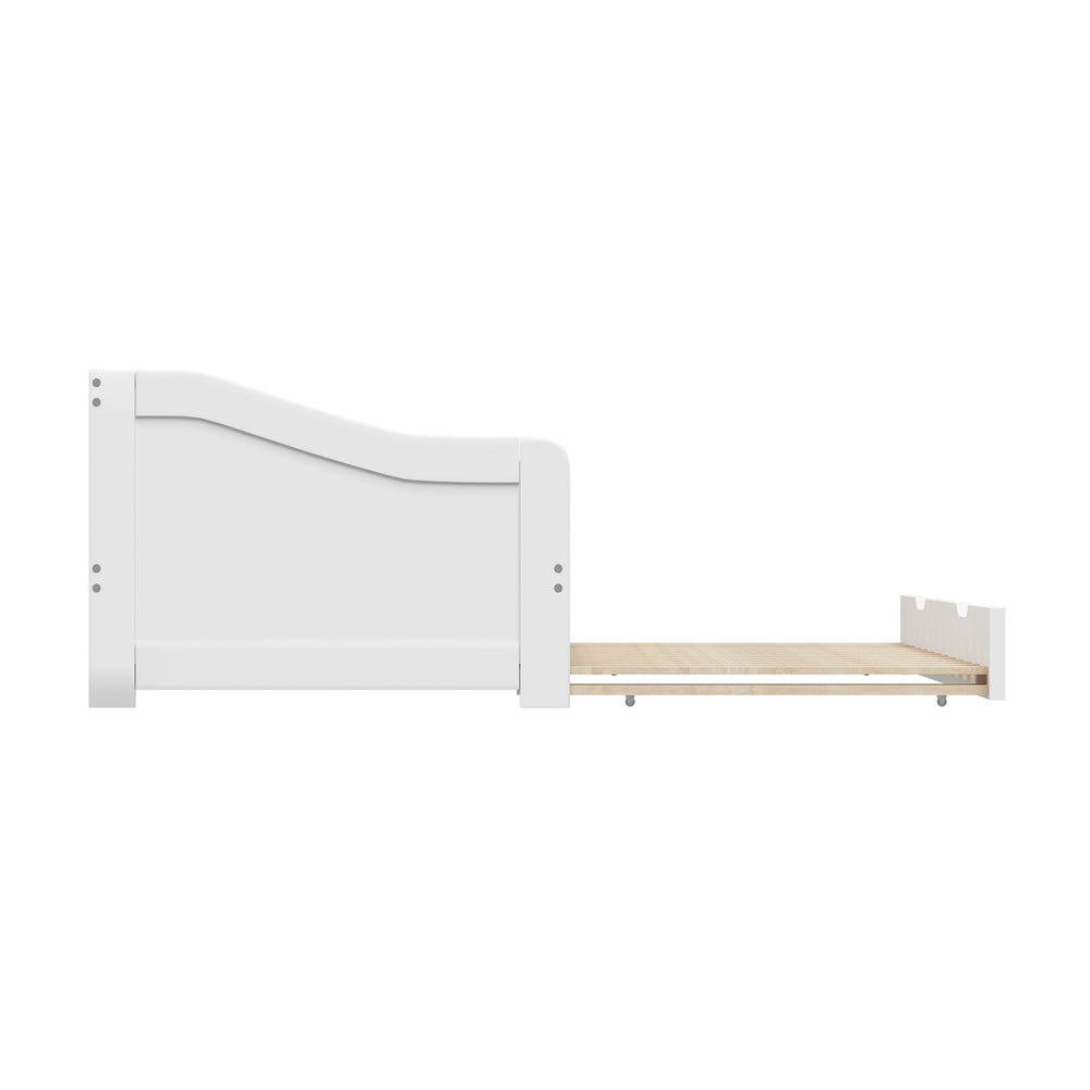 Oikiture Trundle Bed Frame Daybed Single Size Base Timber Wooden Kids Double Bed-Bed Frames-PEROZ Accessories