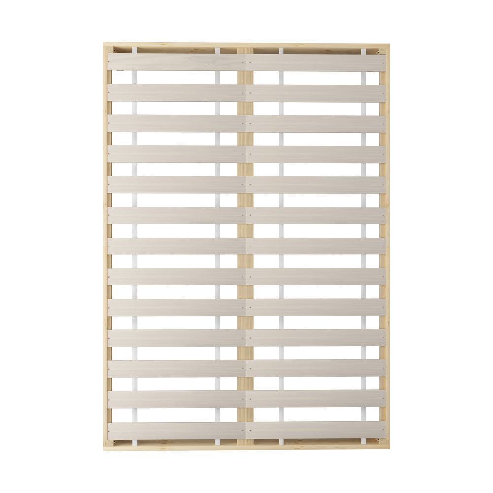 Oikiture Bed Frame Double Size Wooden Pine Timber Bedroom Furniture-Wooden Bed Frames-PEROZ Accessories