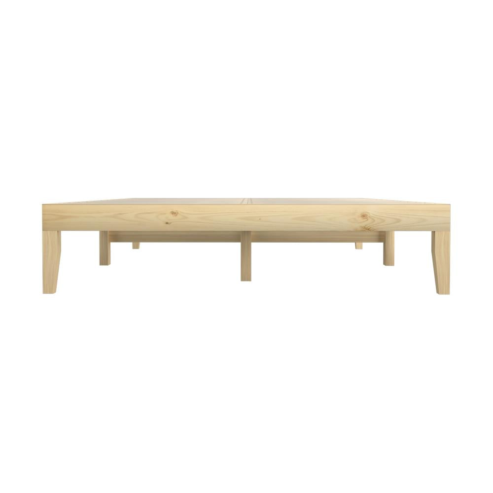 Oikiture Bed Frame King Size Pine Wood Bed Base-Wooden Bed Frames-PEROZ Accessories