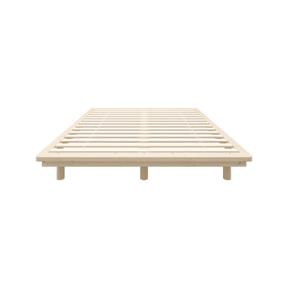 Oikiture Bed Frame Double Size Wooden Bed Base Timber Platform-Wooden Bed Frames-PEROZ Accessories