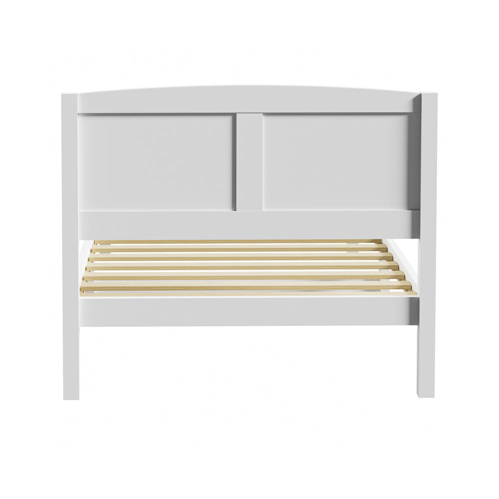 Oikiture Bed Frame King Singe Size Timber Platform White-Wooden Bed Frames-PEROZ Accessories