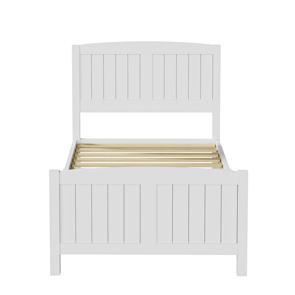Oikiture Bed Frame Singe Size Timber Platform White-Wooden Bed Frame-PEROZ Accessories