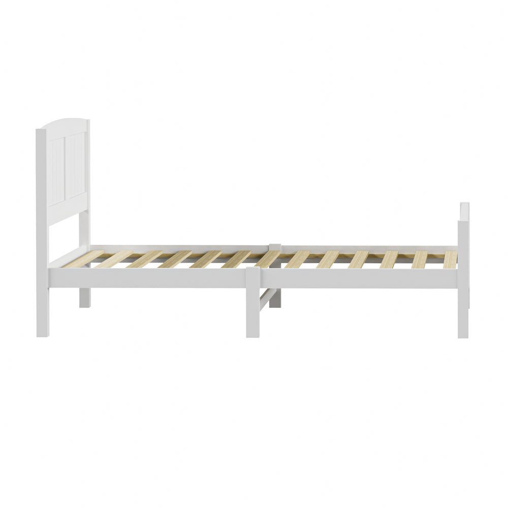 Oikiture Bed Frame Singe Size Timber Platform White-Wooden Bed Frame-PEROZ Accessories