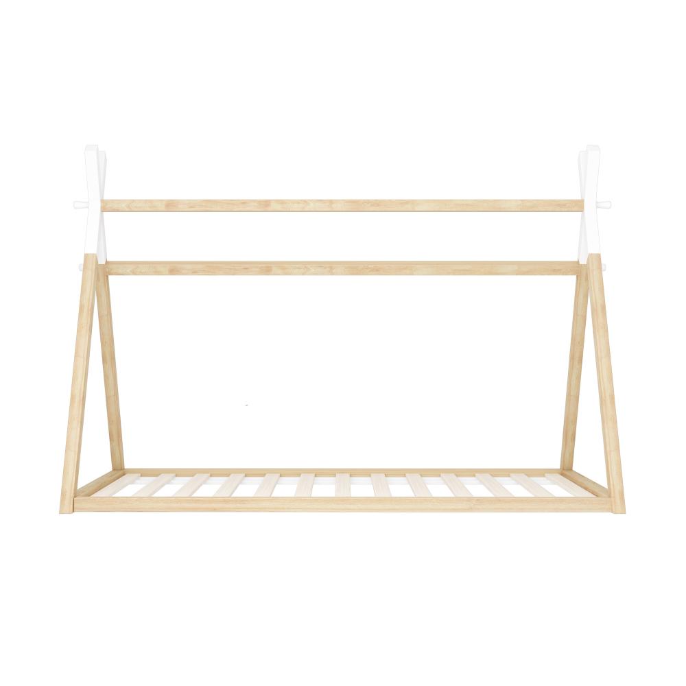 Oikiture Kids Bed Frame Wooden Timber King Single Teepee House Frame Beds-Wooden Bed Framess-PEROZ Accessories