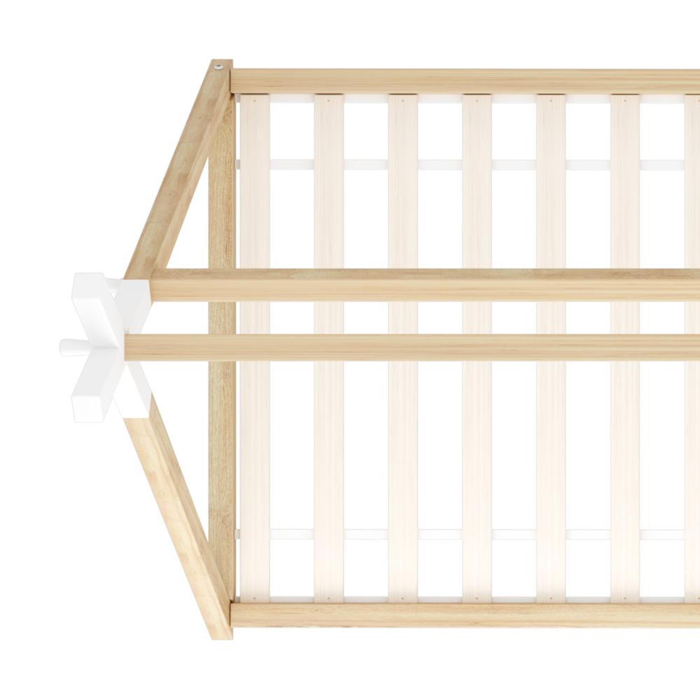 Oikiture Kids Bed Frame Wooden Timber King Single Teepee House Frame Beds-Wooden Bed Framess-PEROZ Accessories
