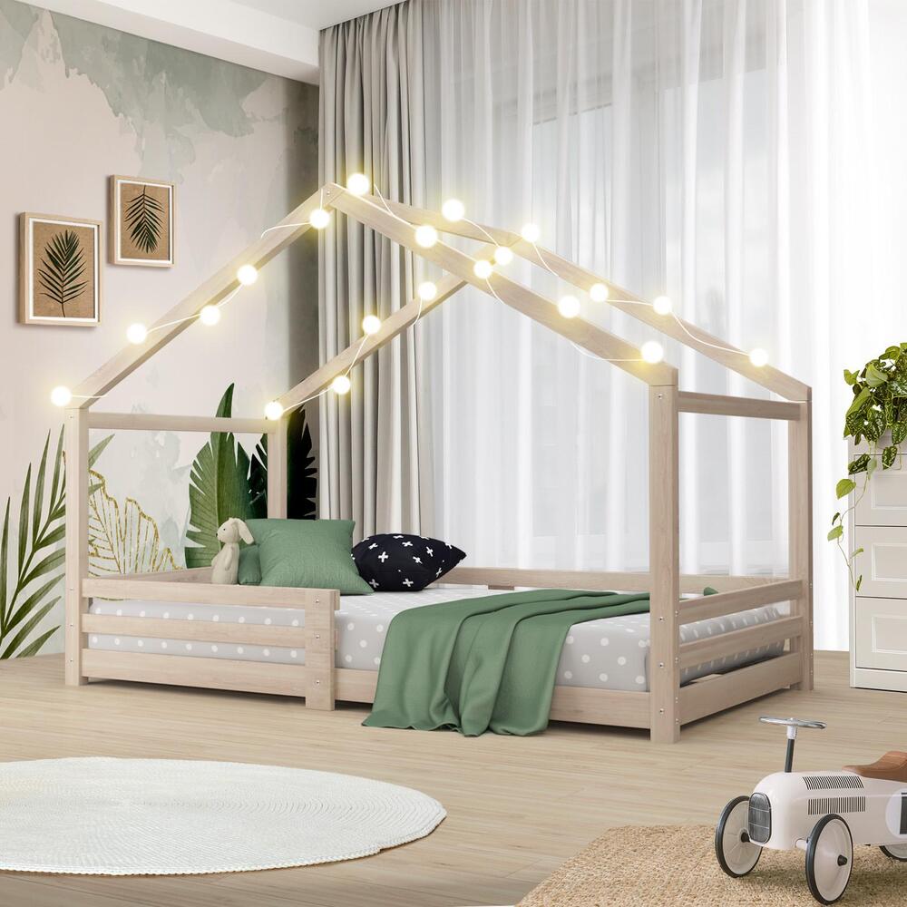 Oikiture Bed Frame Wooden Single Size Timber House Frame-Wooden Bed Frame-PEROZ Accessories